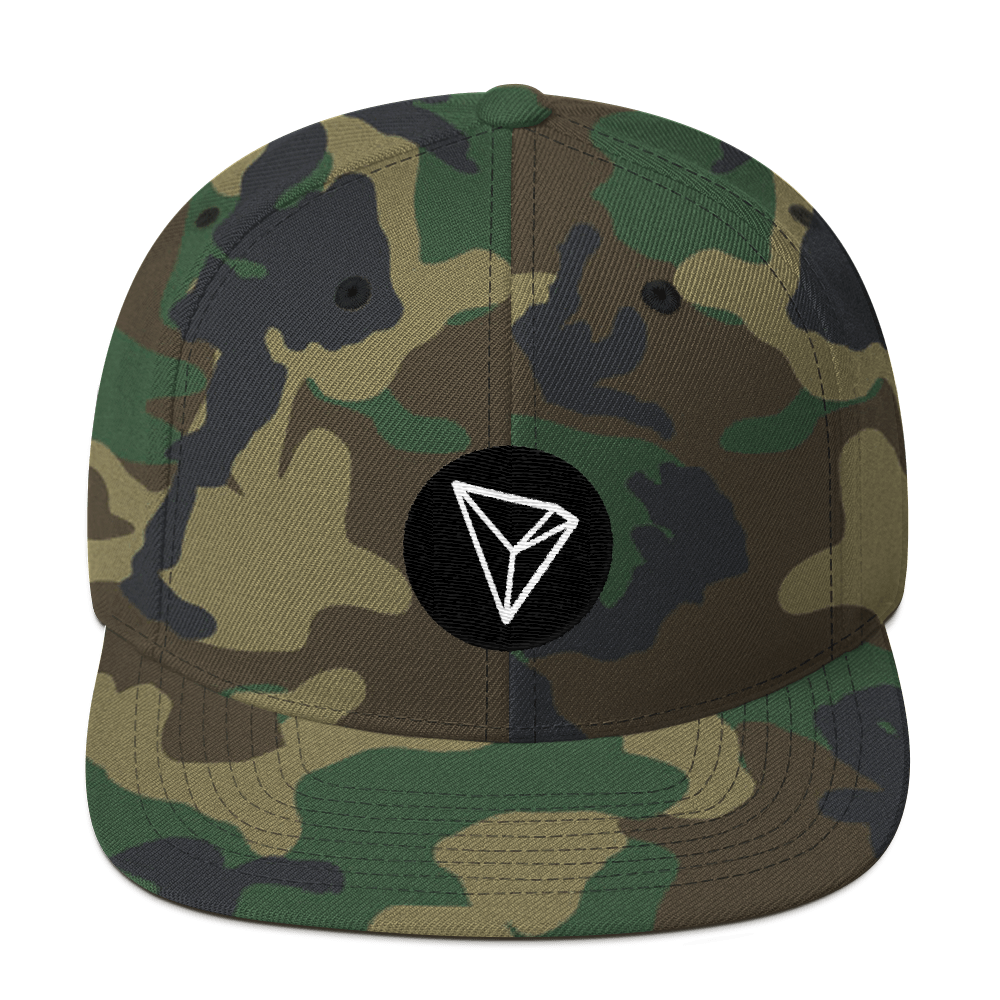 Tron Snapback Hat  zeroconfs Green Camo  