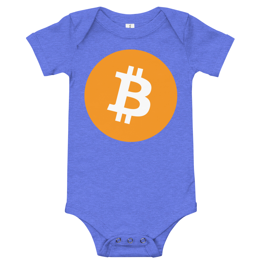 Bitcoin Core Baby Bodysuit  zeroconfs Heather Columbia Blue 3-6m 