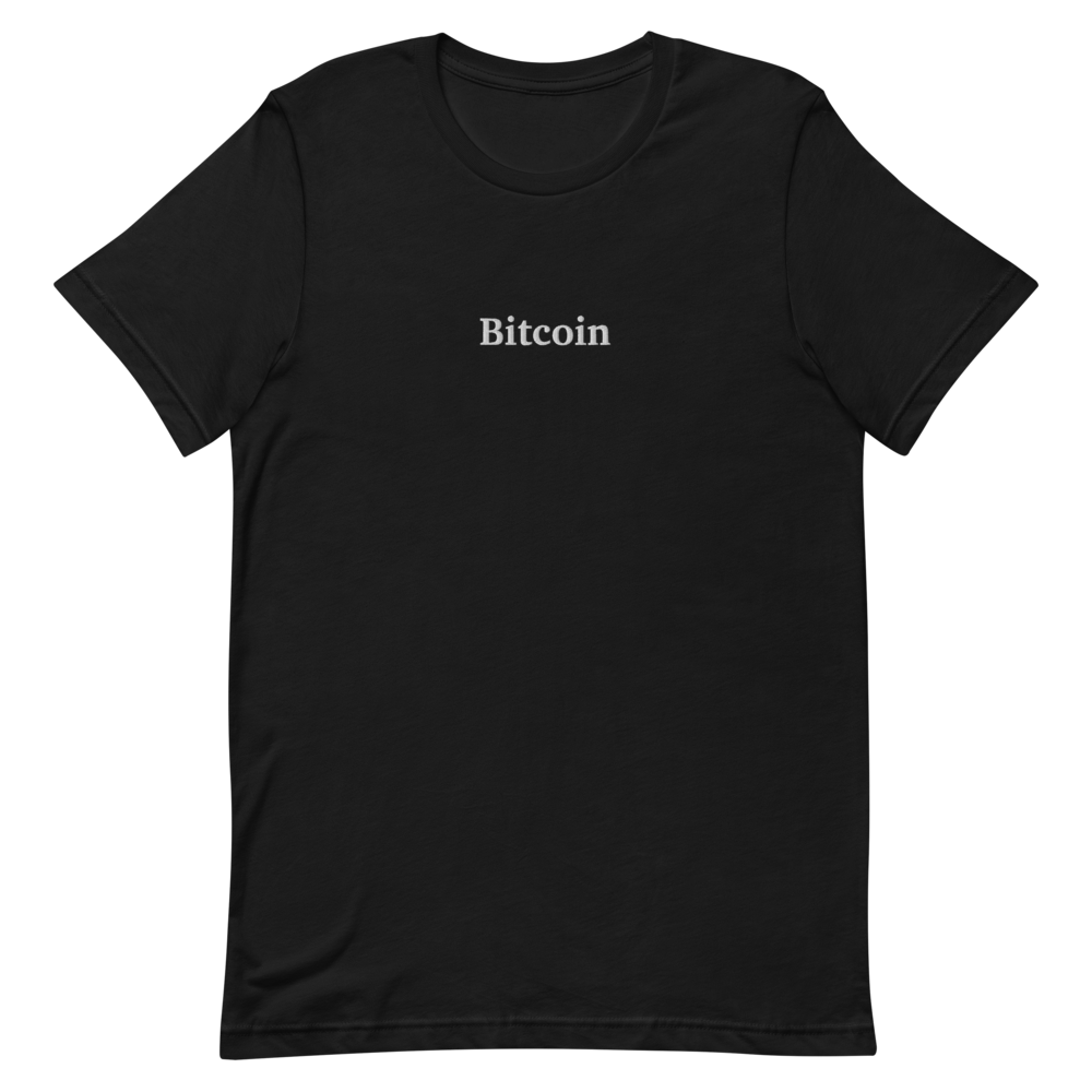 Bitcoin By Satoshi Embroidered Short-Sleeve T-Shirt  zeroconfs S  