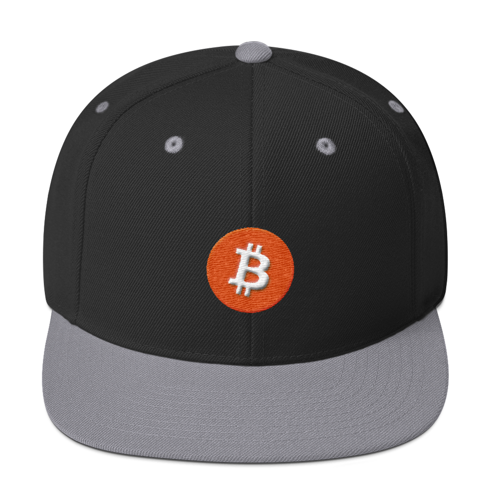 Bitcoin Core Snapback Hat  zeroconfs Black/ Silver  