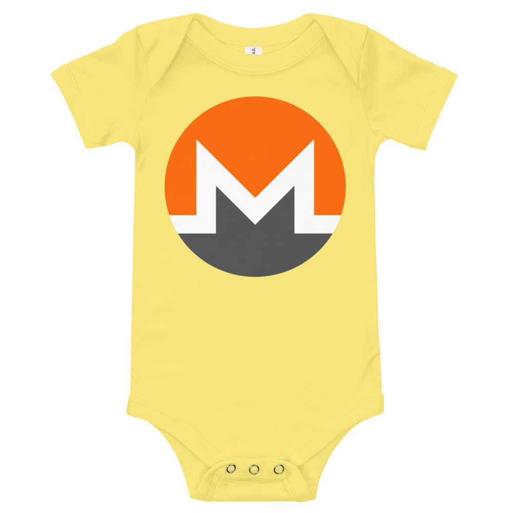 Monero Baby Bodysuit  zeroconfs Yellow 3-6m 