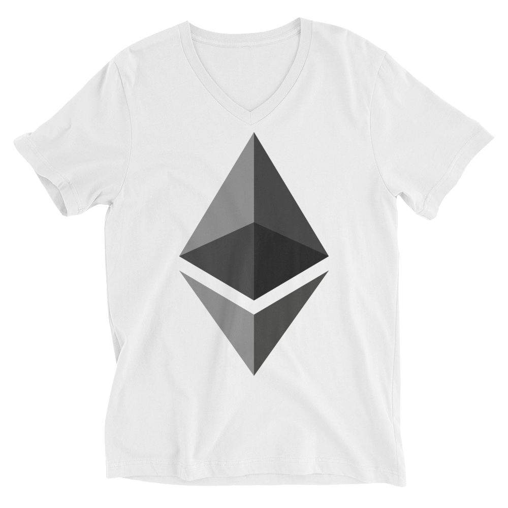 Ethereum V-Neck T-Shirt  zeroconfs White XS 