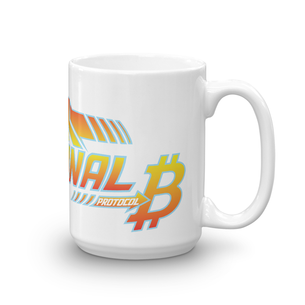 Back To The Original Bitcoin Protocol Coffee Mug  zeroconfs 15oz  