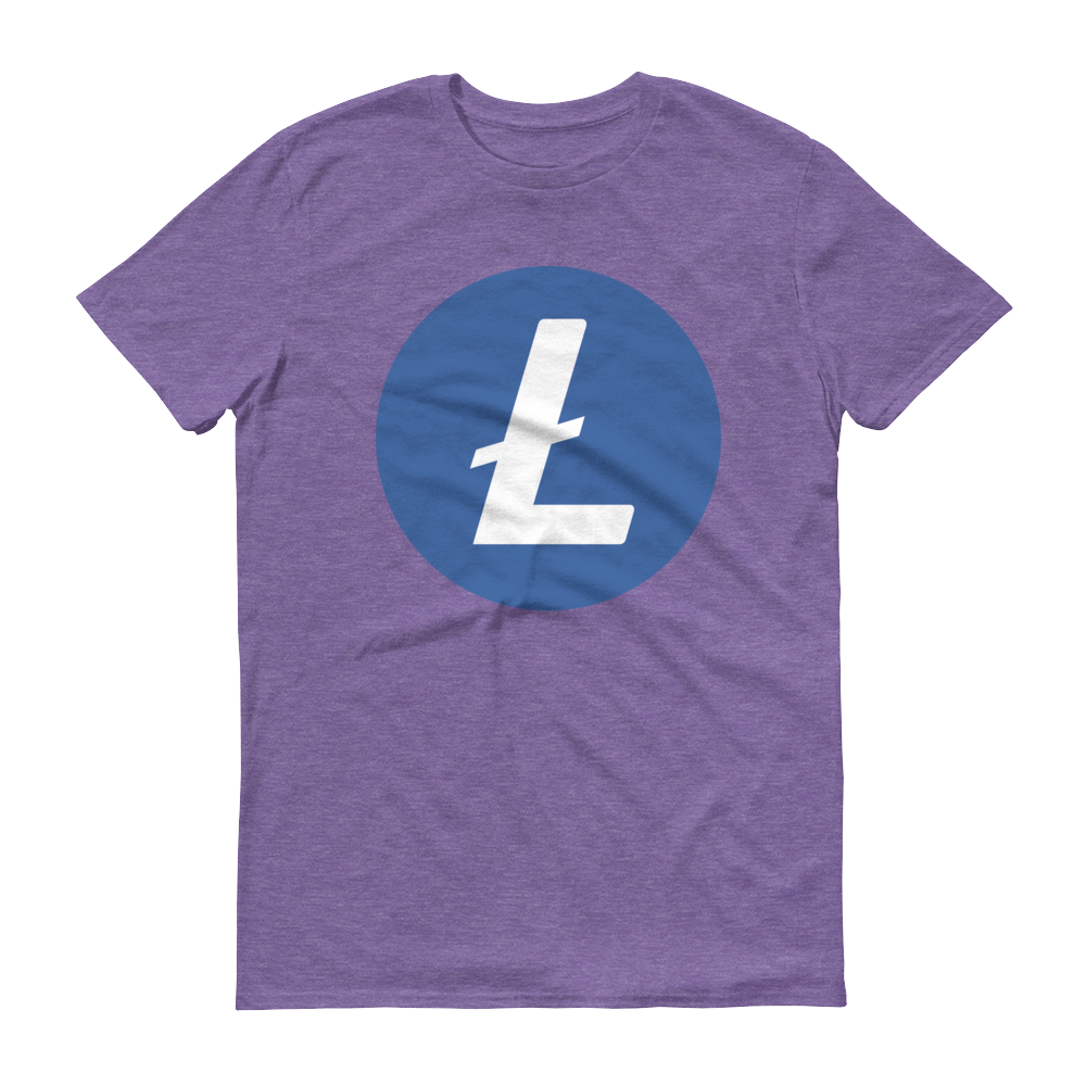 Litecoin Short-Sleeve T-Shirt  zeroconfs Heather Purple S 