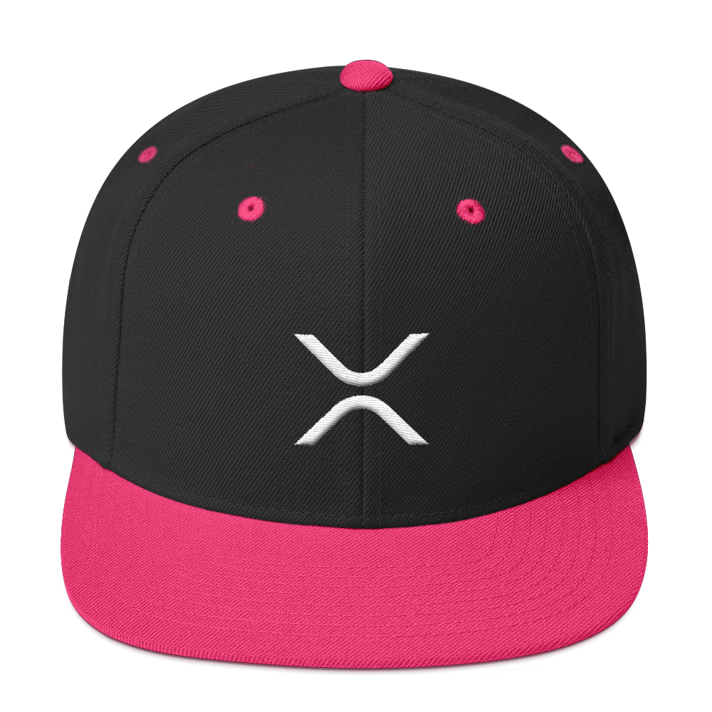 Ripple Snapback Hat  zeroconfs Black/ Neon Pink  