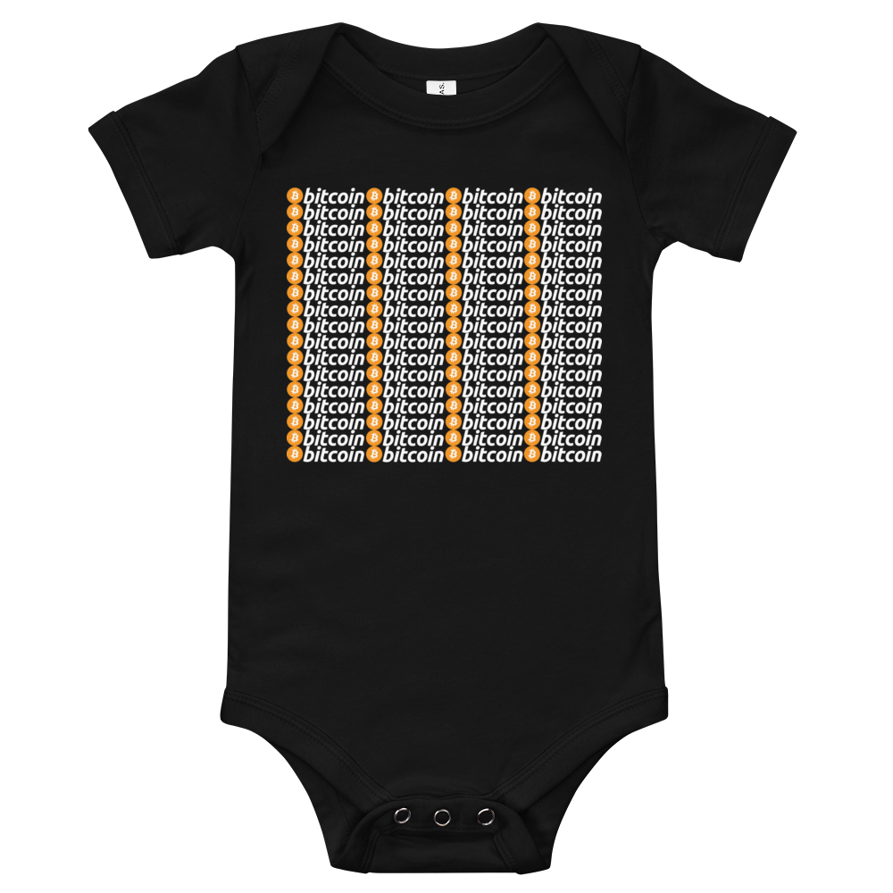 Bitcoins Baby Bodysuit  zeroconfs Black 3-6m 