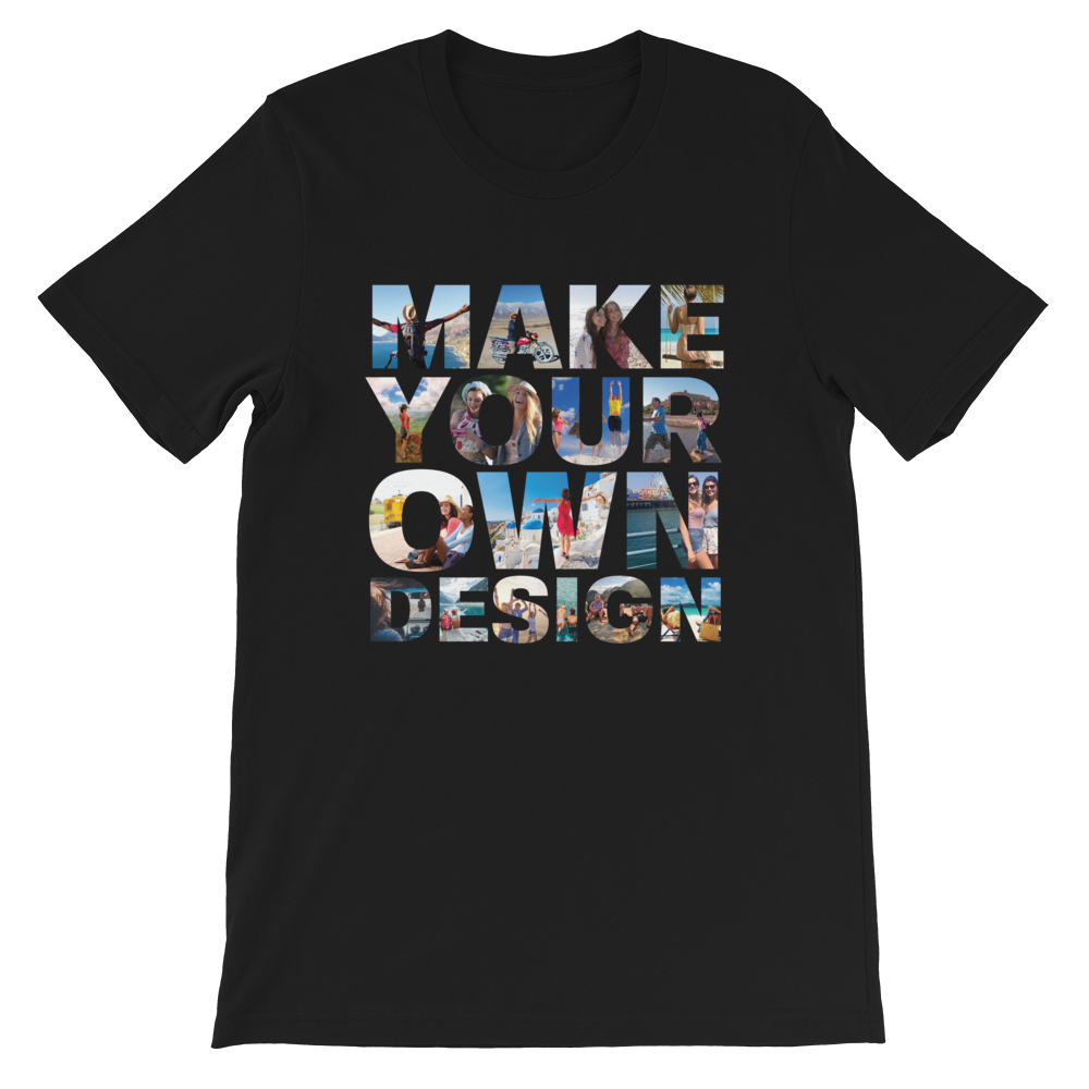 Make Your Own Design Customizable Short-Sleeve T-Shirt  zeroconfs Black S 