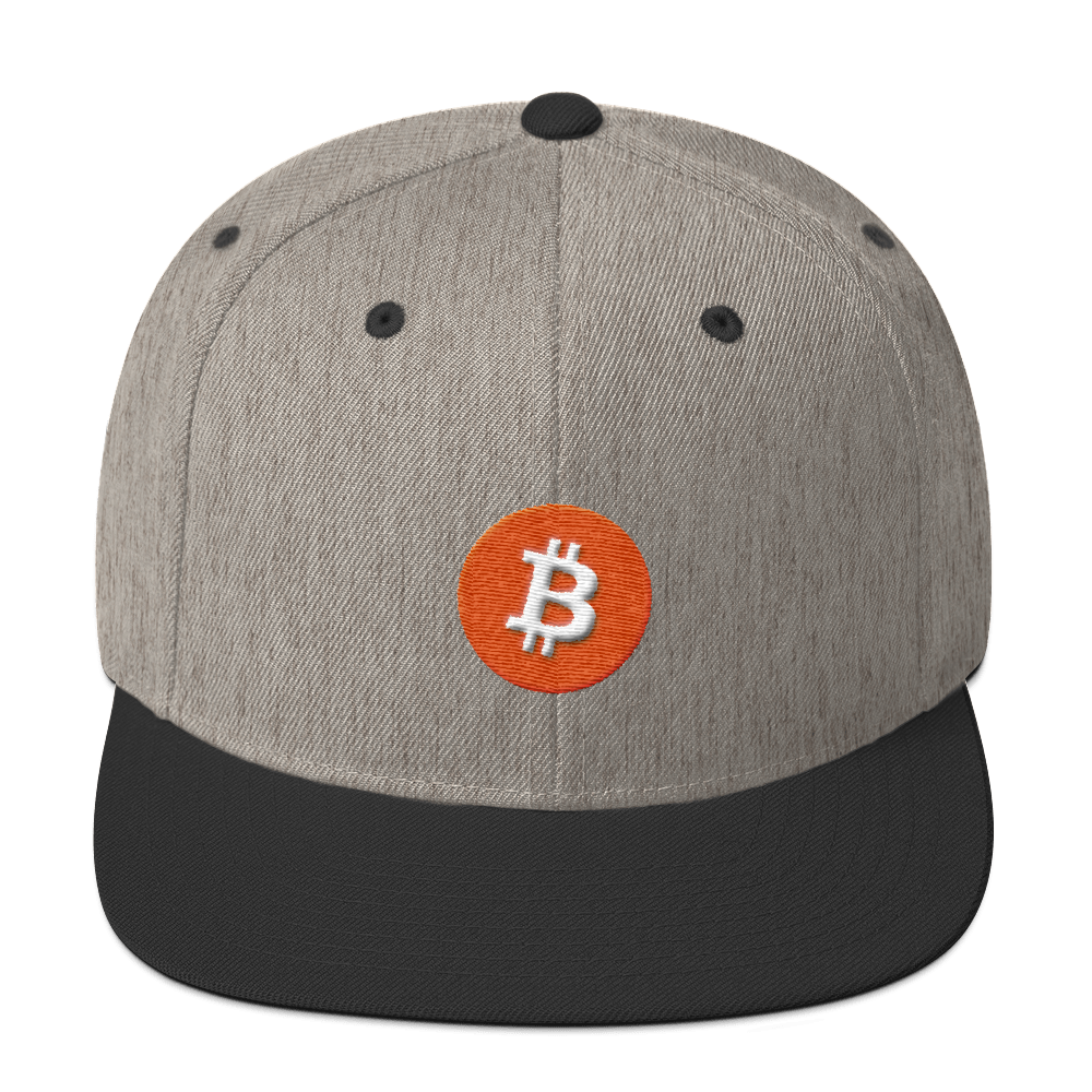 Bitcoin Core Snapback Hat  zeroconfs Heather/Black  