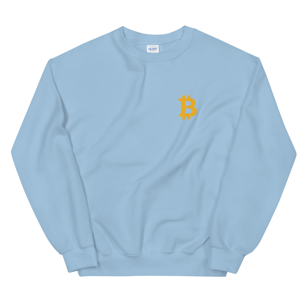 Bitcoin Small B Women's Sweatshirt  zeroconfs Light Blue S 