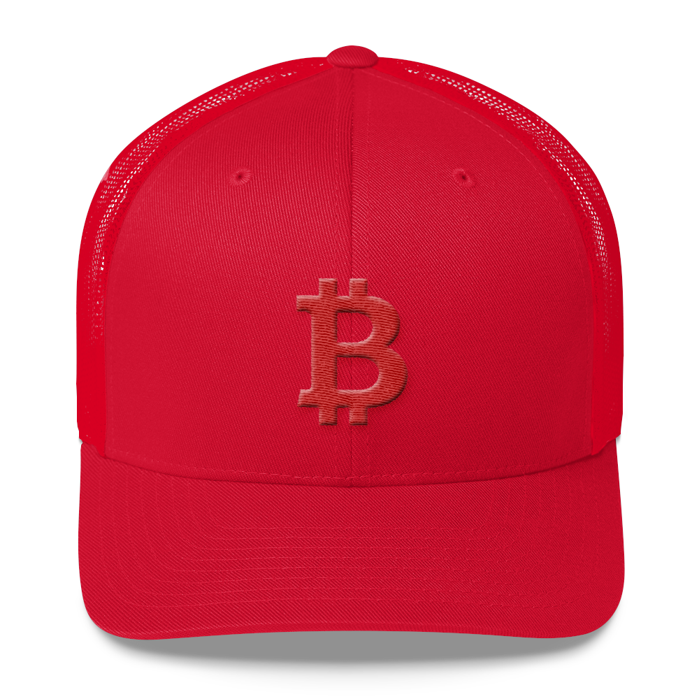 Bitcoin B Trucker Cap Red  zeroconfs Red  