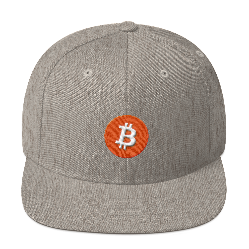 Bitcoin Core Snapback Hat  zeroconfs Heather Grey  