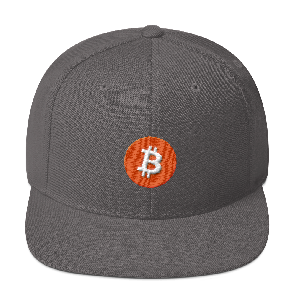 Bitcoin Core Snapback Hat  zeroconfs Dark Grey  