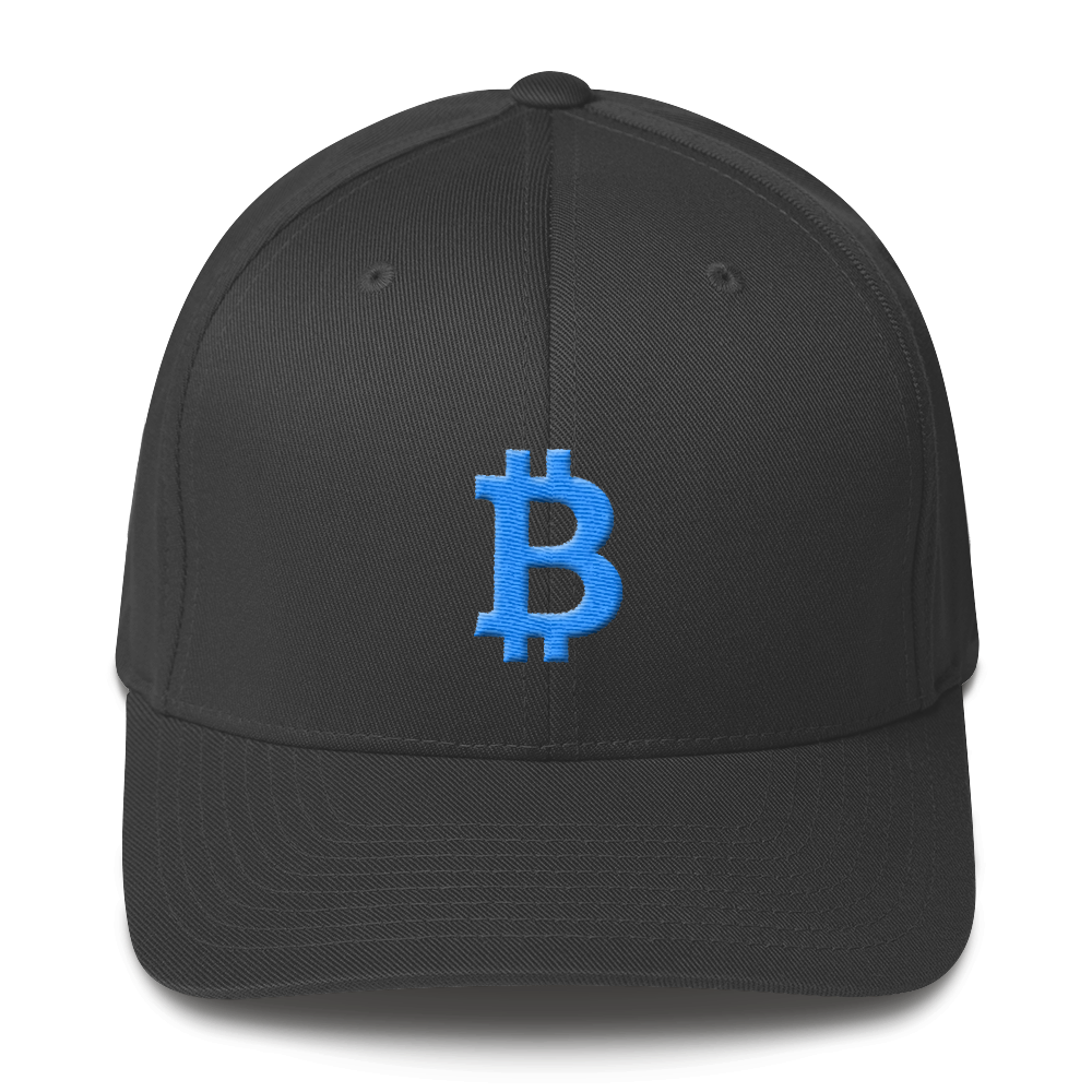 Bitcoin B Flexfit Cap Teal  zeroconfs Dark Grey S/M 