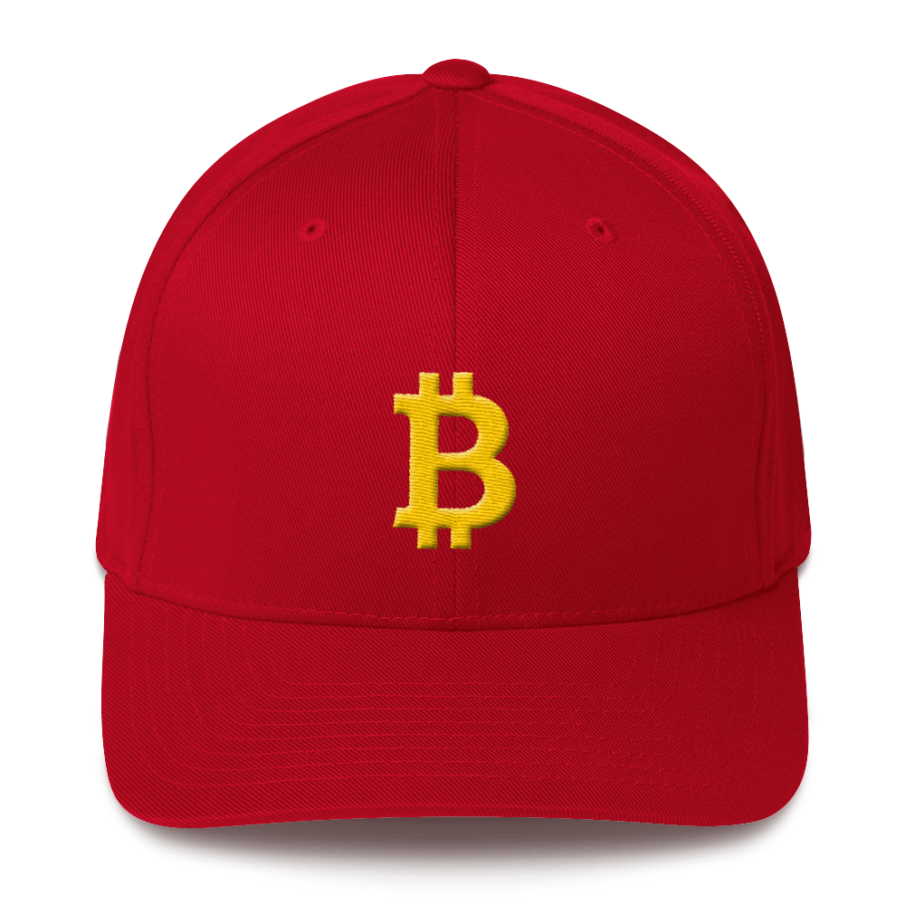 Bitcoin B Flexfit Cap  zeroconfs Red S/M 