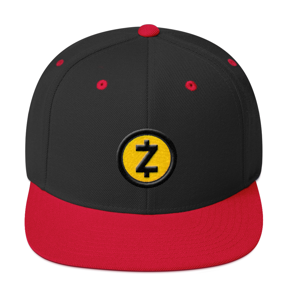 Zcash Snapback Hat  zeroconfs Black/ Red  