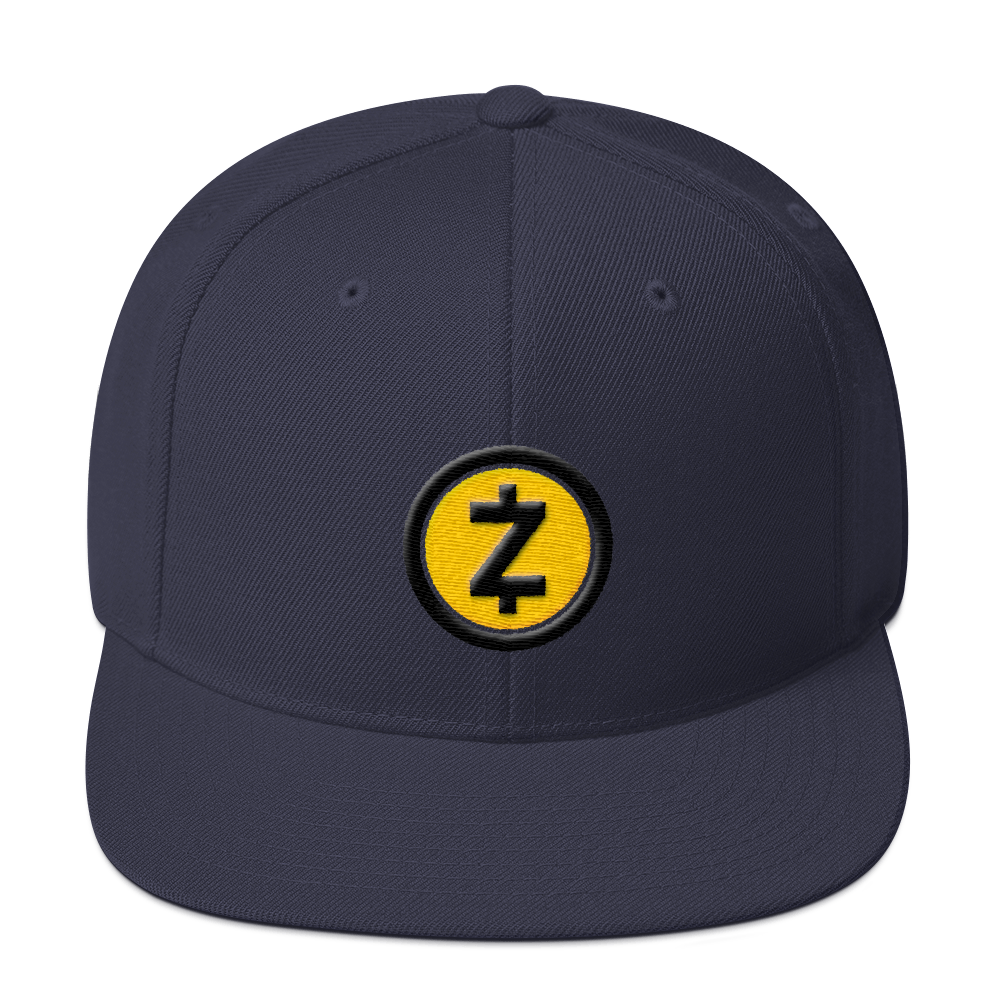Zcash Snapback Hat  zeroconfs Navy  