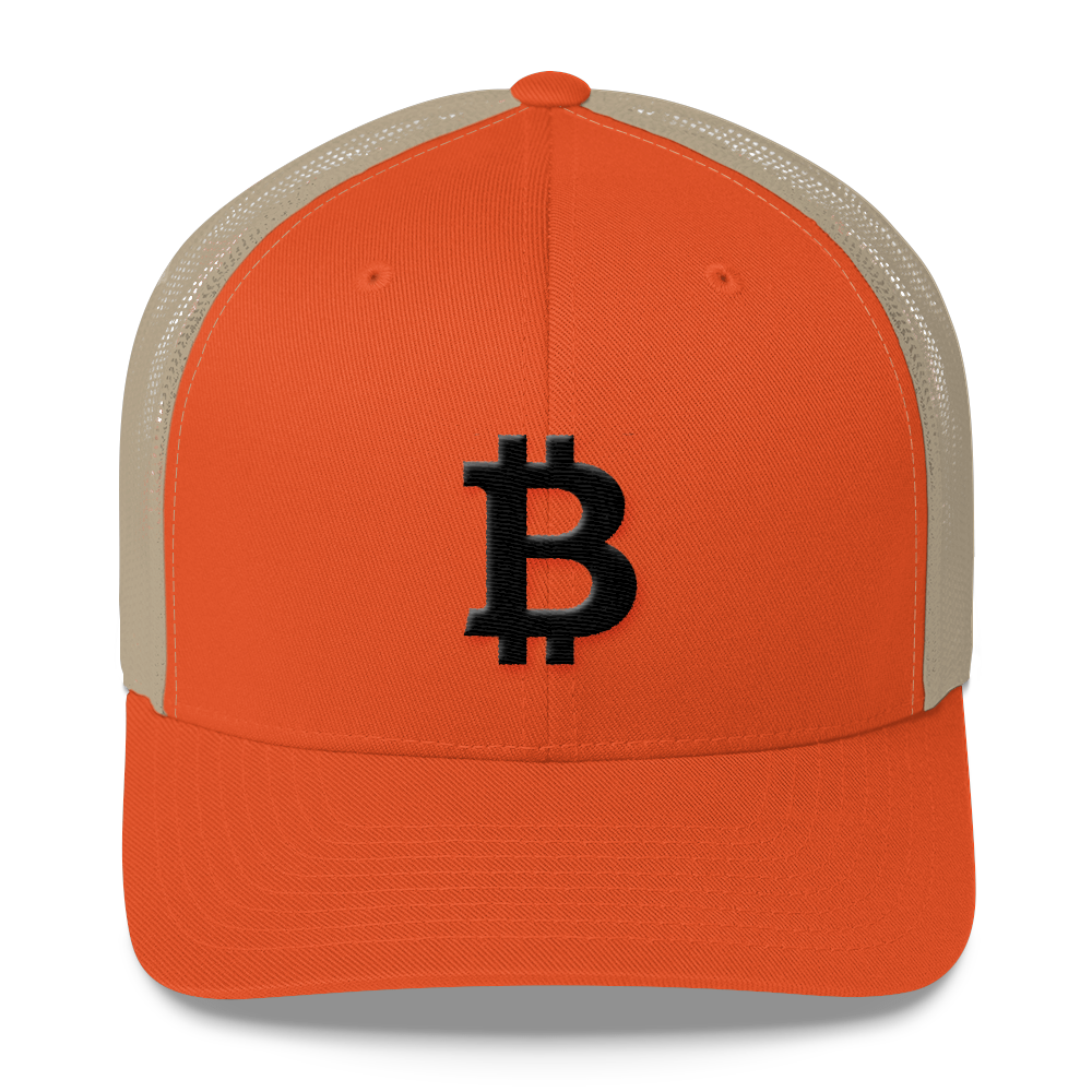 Bitcoin Blacknet SE Trucker Cap  zeroconfs Rustic Orange/ Khaki  
