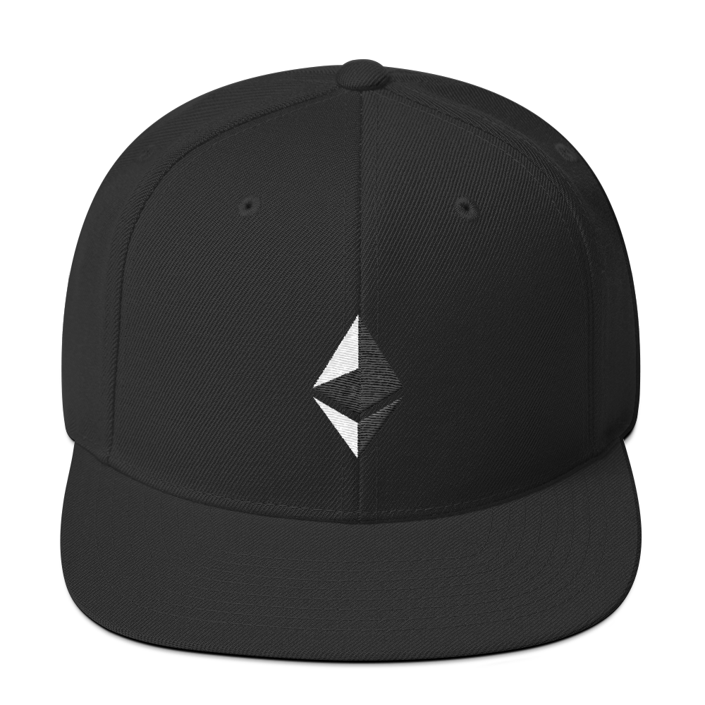 Ethereum Snapback Hat  zeroconfs Black  