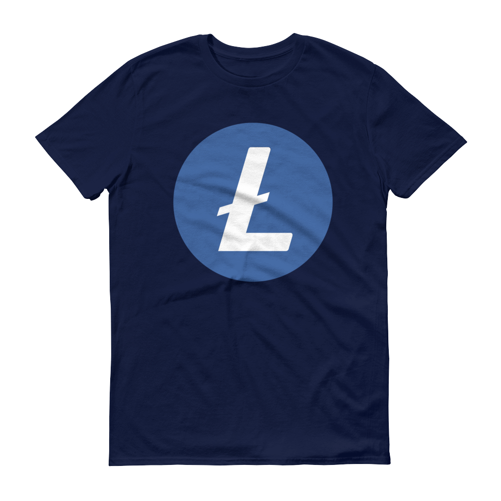 Litecoin Short-Sleeve T-Shirt  zeroconfs Navy S 