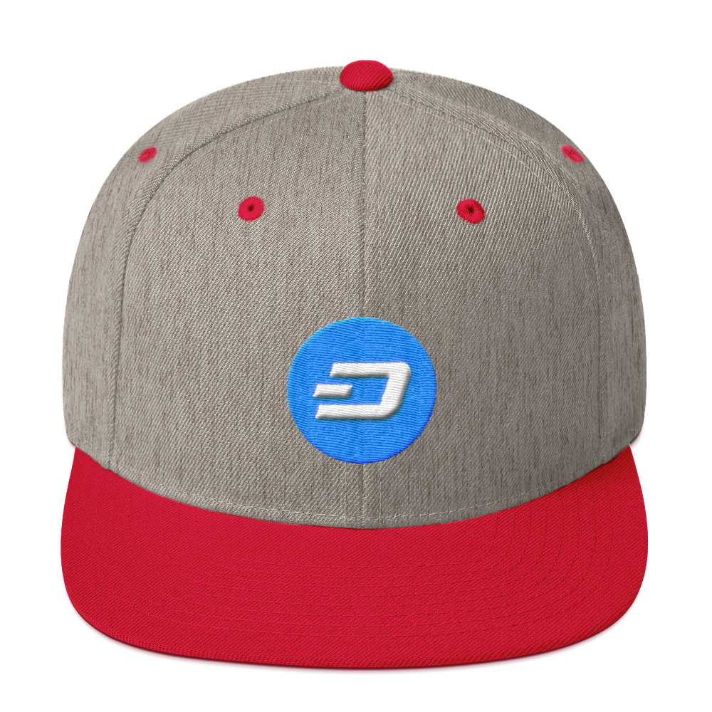 Dash Snapback Hat  zeroconfs Heather Grey/ Red  