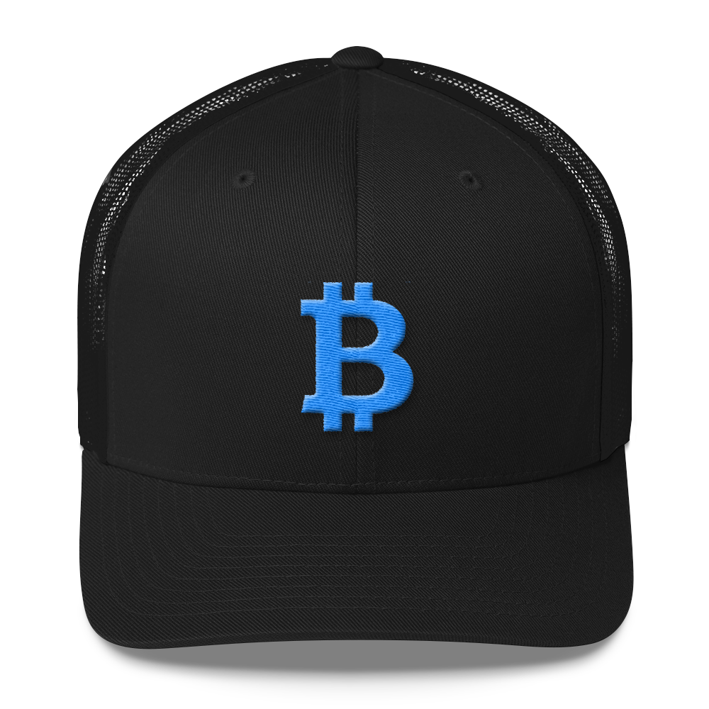 Bitcoin B Trucker Cap Teal  zeroconfs Black  