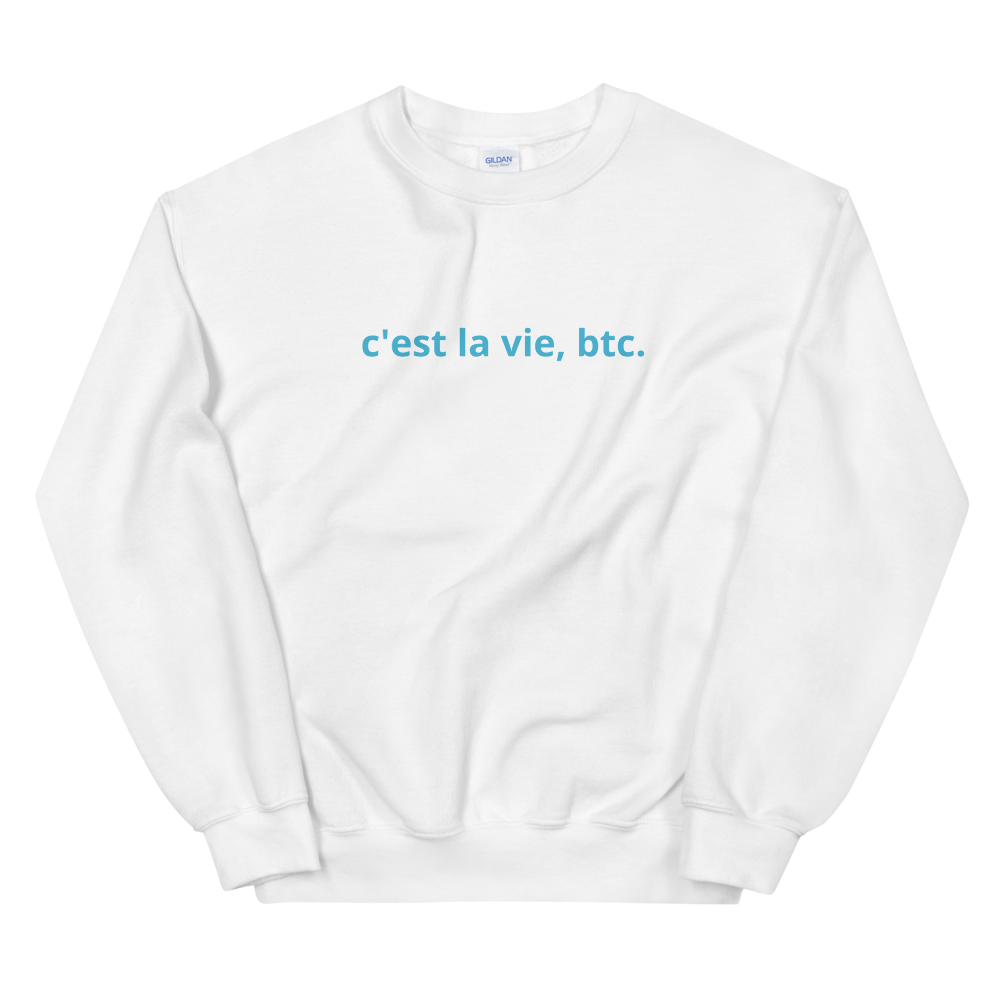 Such Is Life, Bitcoin Sweatshirt  zeroconfs White S 