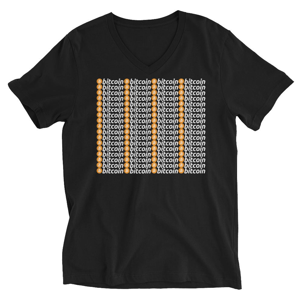 Bitcoins V-Neck T-Shirt  zeroconfs Black S 