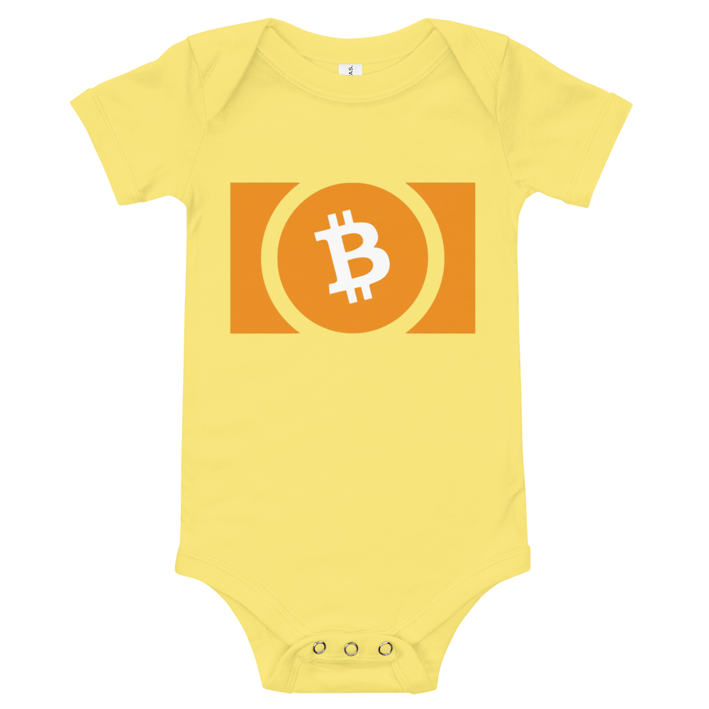 Bitcoin Cash Baby Bodysuit  zeroconfs Yellow 3-6m 