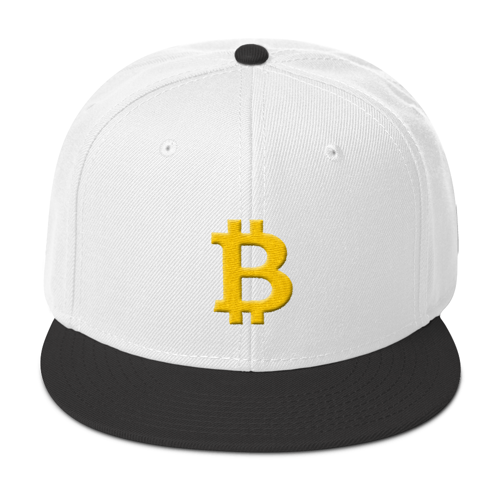 Bitcoin B Snapback Hat Black Visor  zeroconfs Default Title  