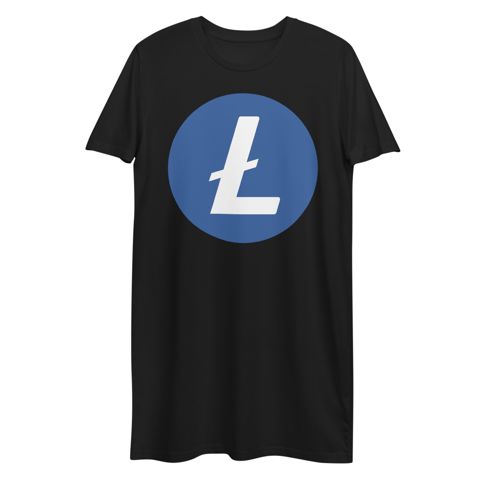 Litecoin Premium T-Shirt Dress  zeroconfs Black XS 