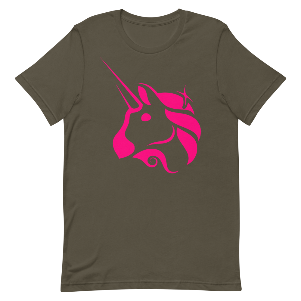Uniswap Unicorn Short-Sleeve T-Shirt  zeroconfs Army S 