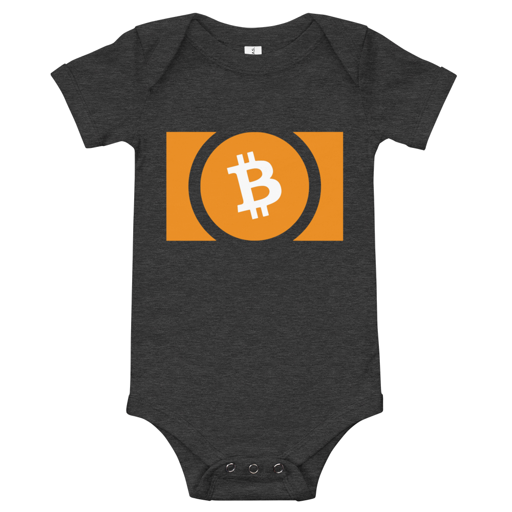 Bitcoin Cash Baby Bodysuit  zeroconfs Dark Grey Heather 3-6m 