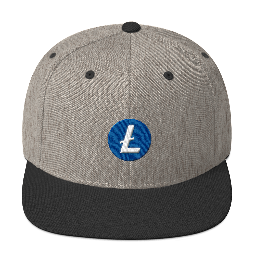 Litecoin Snapback Hat  zeroconfs Heather/Black  