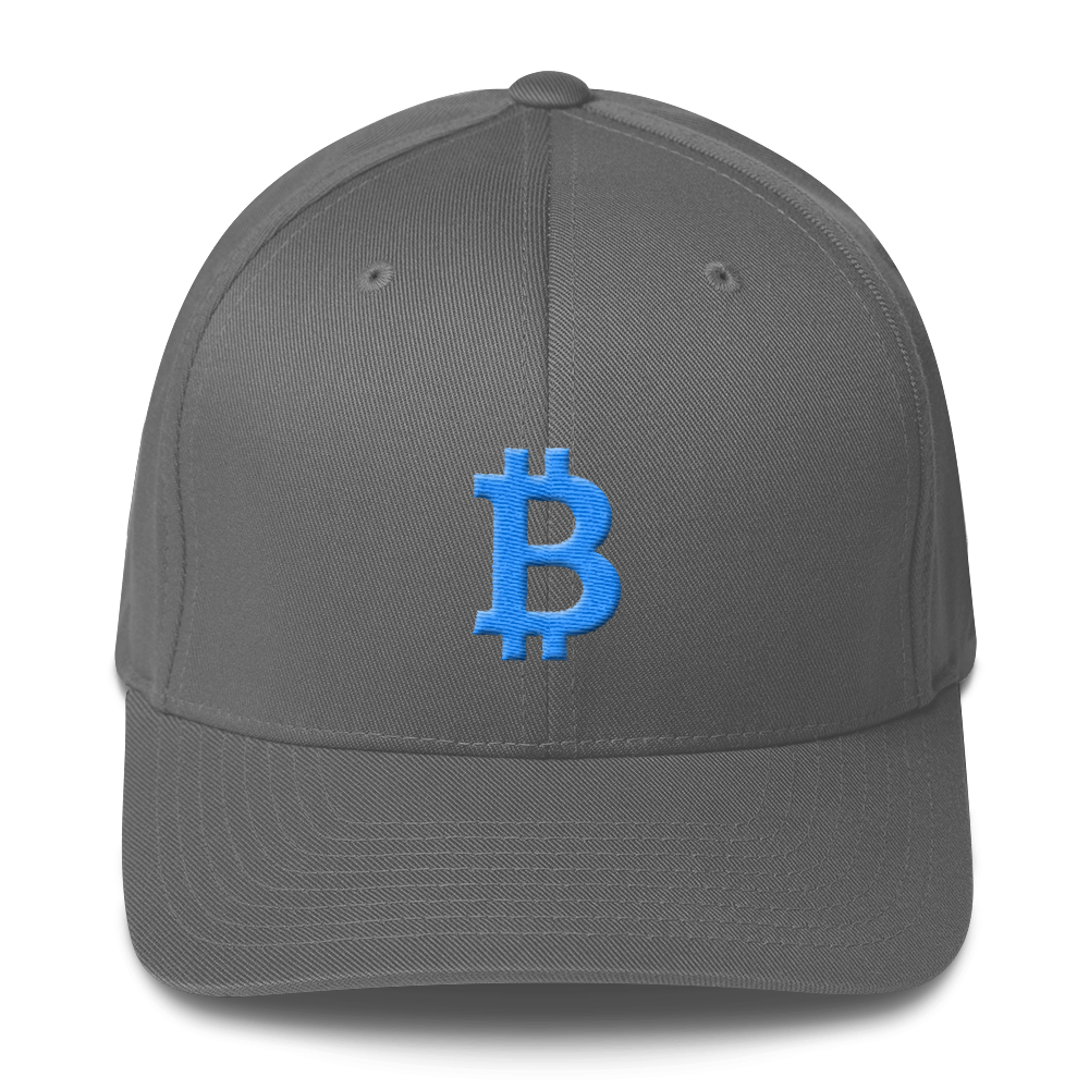 Bitcoin B Flexfit Cap Teal  zeroconfs Grey S/M 