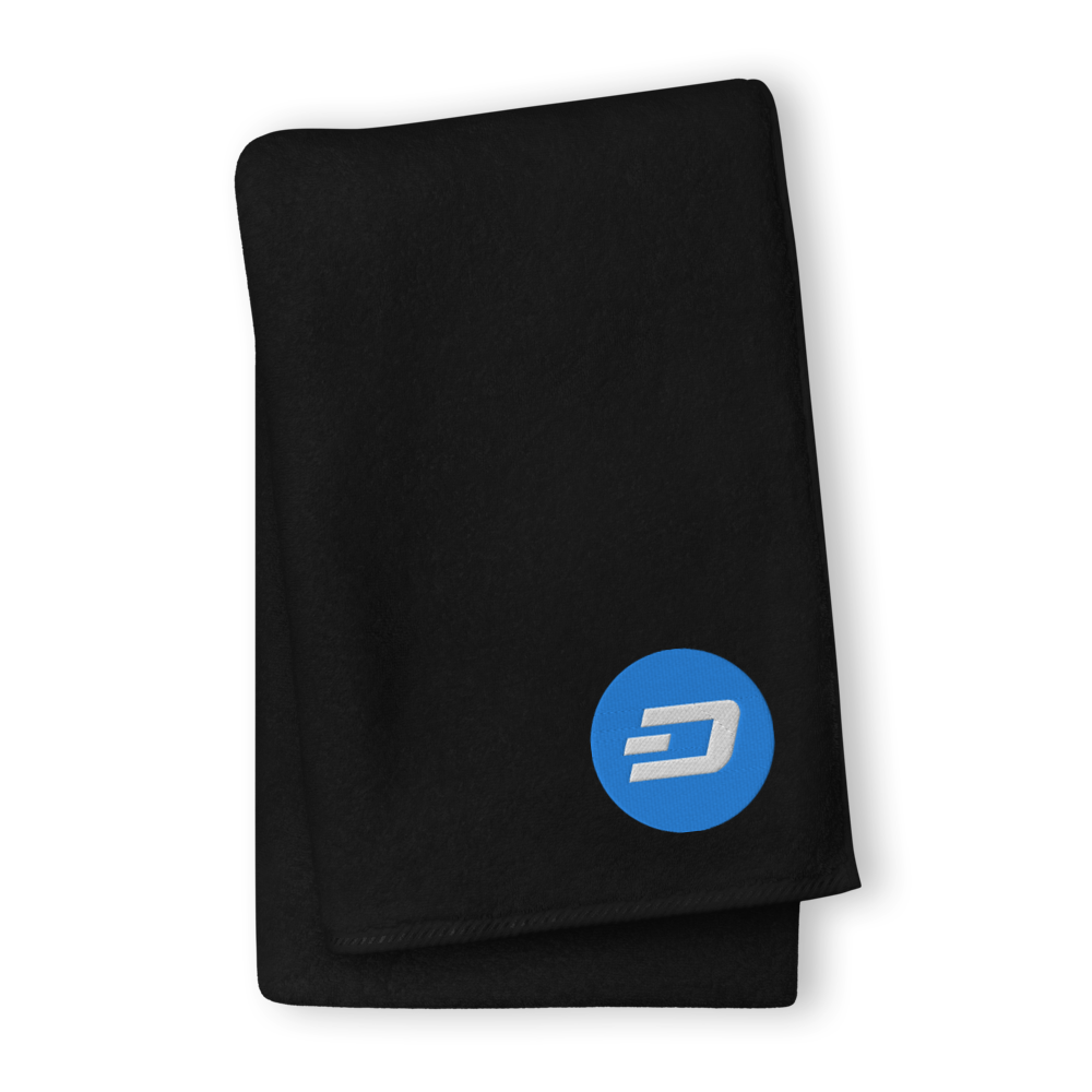 Dash Premium Embroidered Towel  zeroconfs Black GIANT Towel 