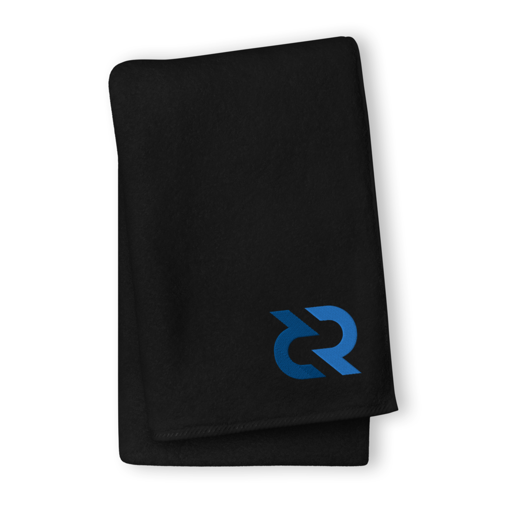 Decred Premium Embroidered Towel  zeroconfs Black GIANT Towel 