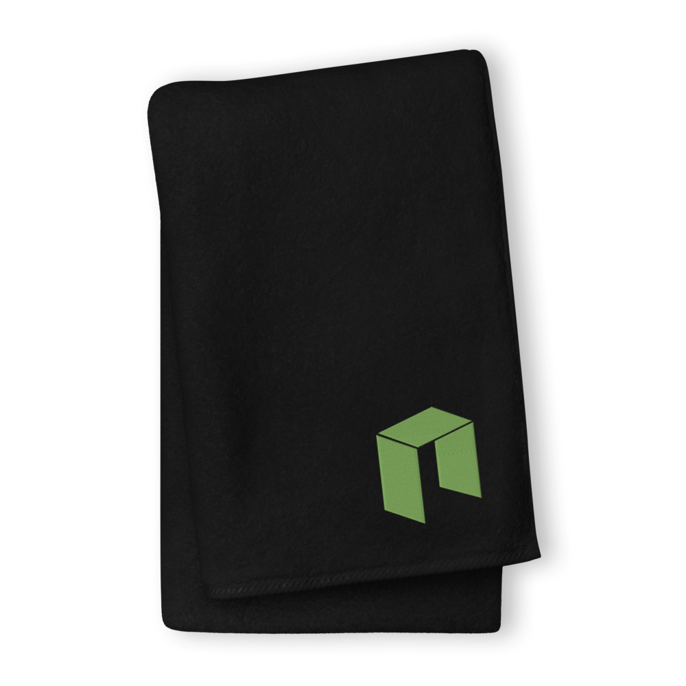 NEO Premium Embroidered Towel  zeroconfs Black GIANT Towel 