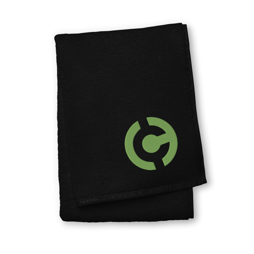 HandCash Official Premium Embroidered Towel  HandCash Black Hand Towel 
