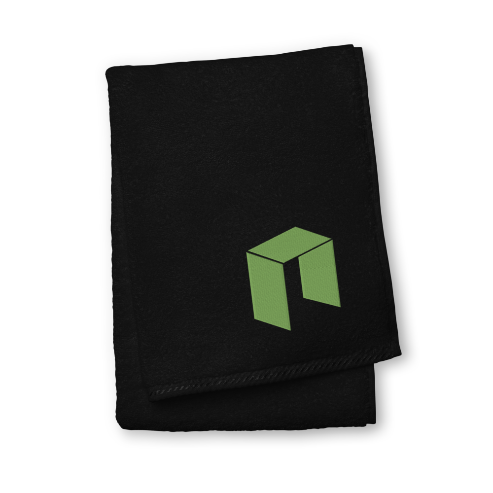 NEO Premium Embroidered Towel  zeroconfs Black Hand Towel 