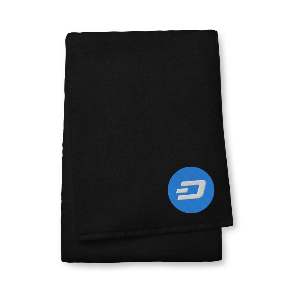 Dash Premium Embroidered Towel  zeroconfs Black Bath Towel 