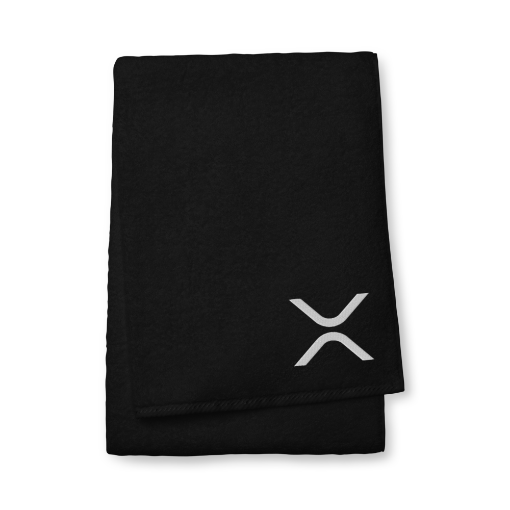 Ripple Premium Embroidered Towel  zeroconfs Black Bath Towel 