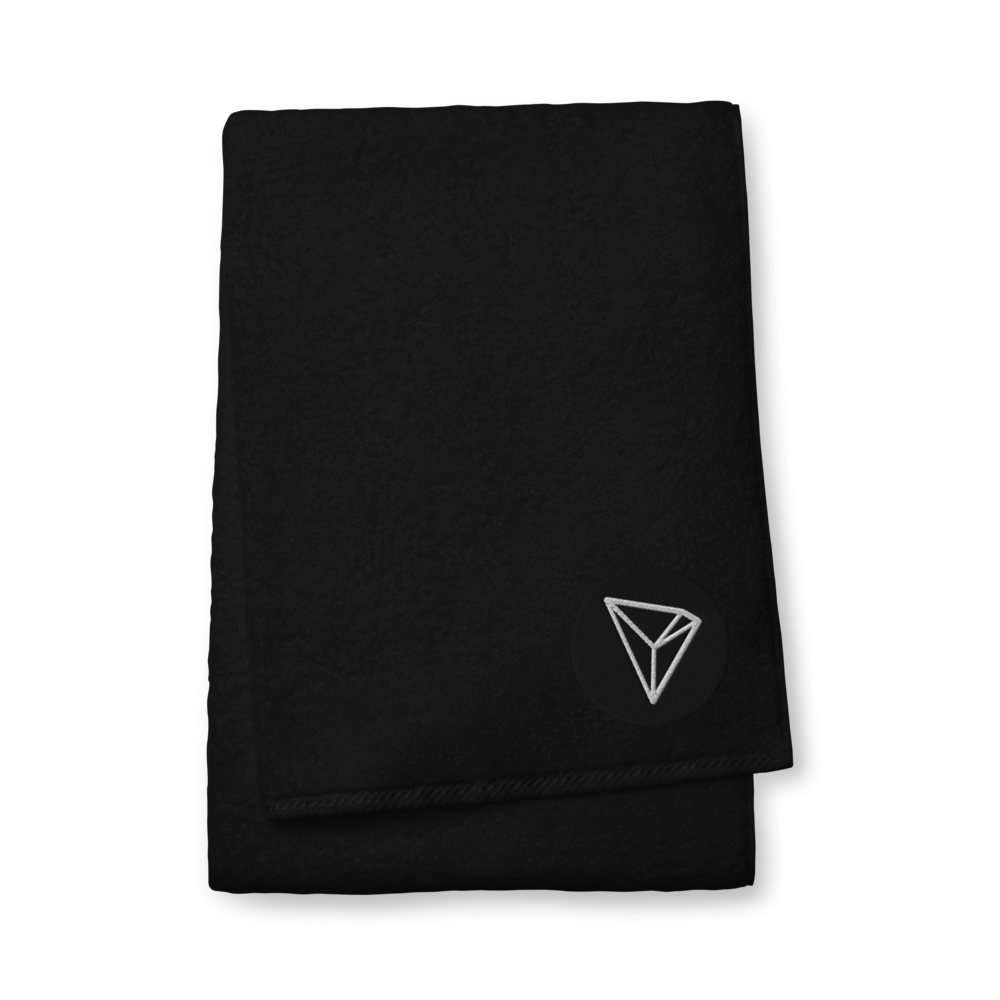 Tron Premium Embroidered Towel  zeroconfs Black Bath Towel 