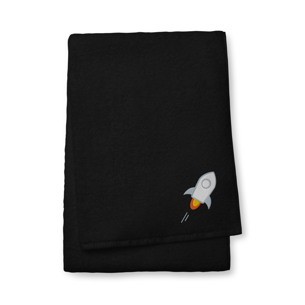 Stellar Premium Embroidered Towel  zeroconfs Black Bath Towel 