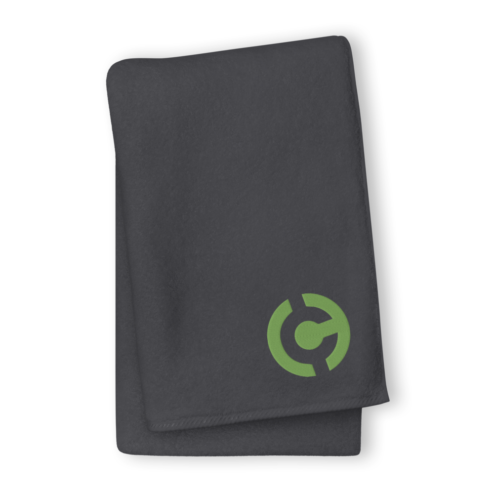 HandCash Official Premium Embroidered Towel  HandCash Graphite GIANT Towel 