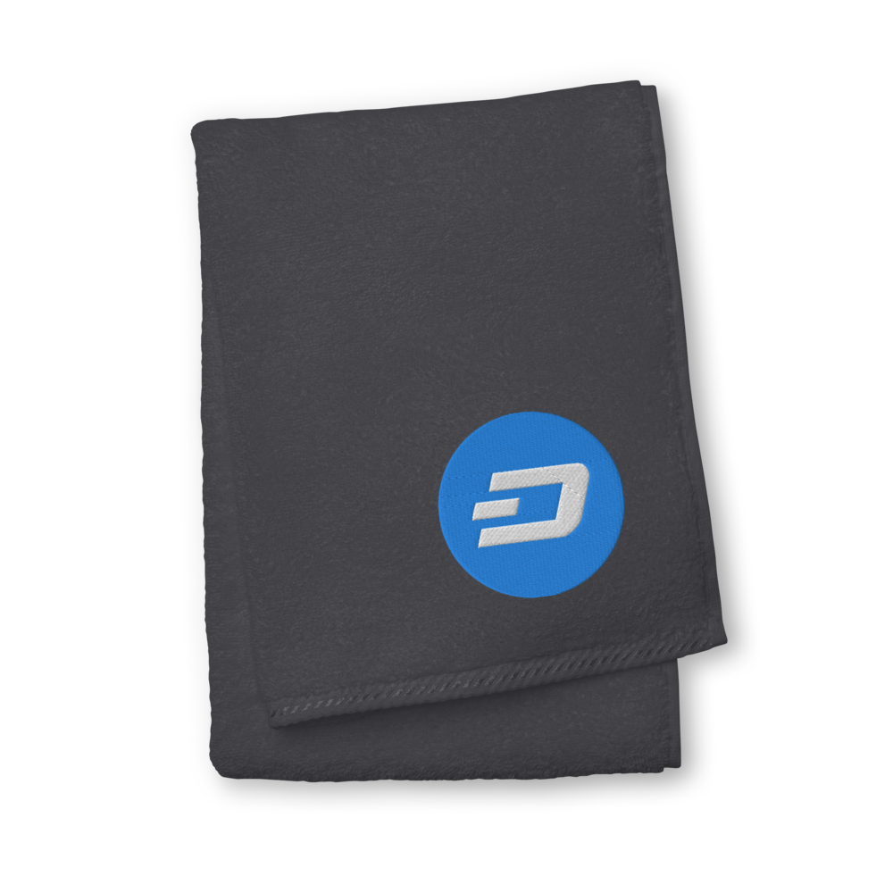 Dash Premium Embroidered Towel  zeroconfs Graphite Hand Towel 