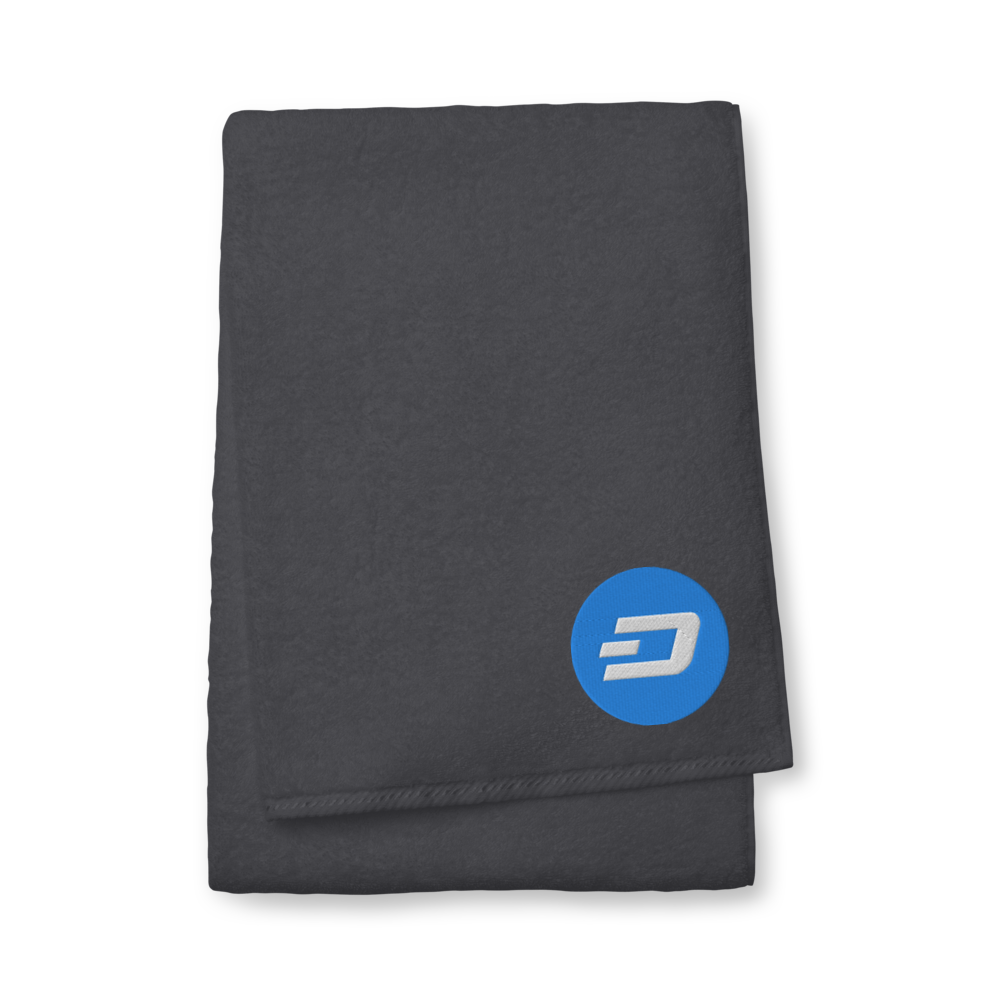 Dash Premium Embroidered Towel  zeroconfs Graphite Bath Towel 