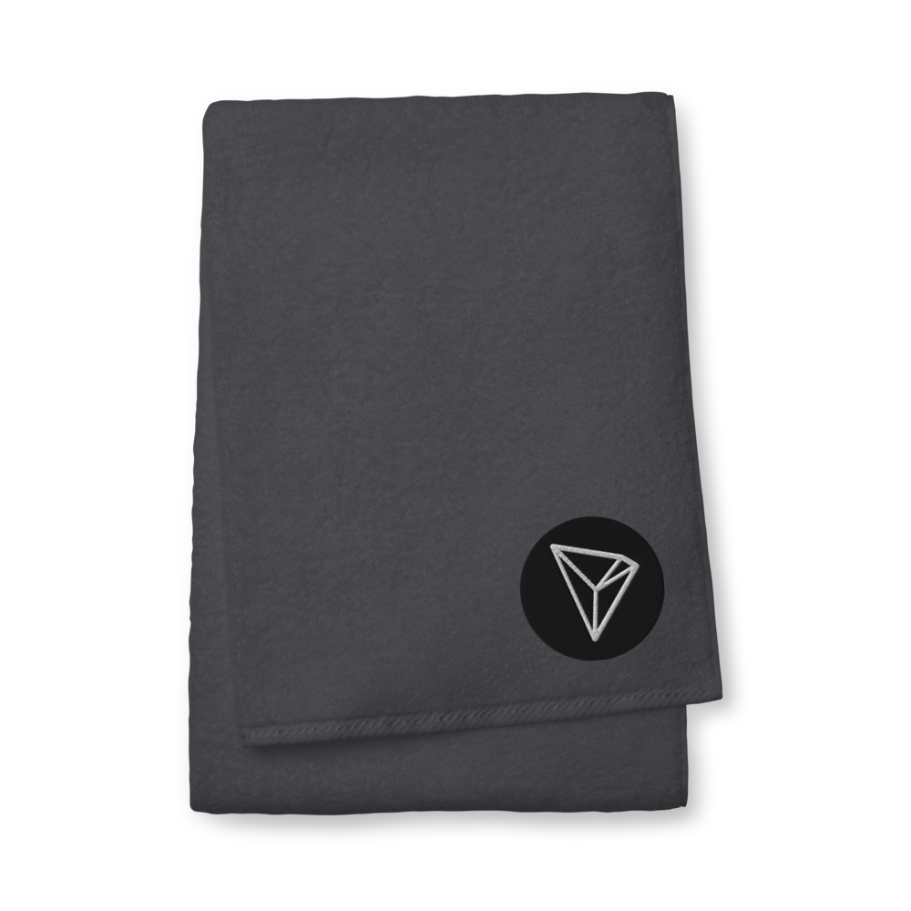 Tron Premium Embroidered Towel  zeroconfs Graphite Bath Towel 
