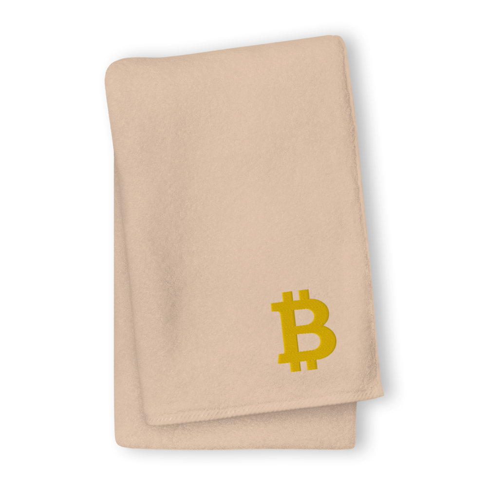 Bitcoin Gold Premium Embroidered Towel  zeroconfs Sand GIANT Towel 