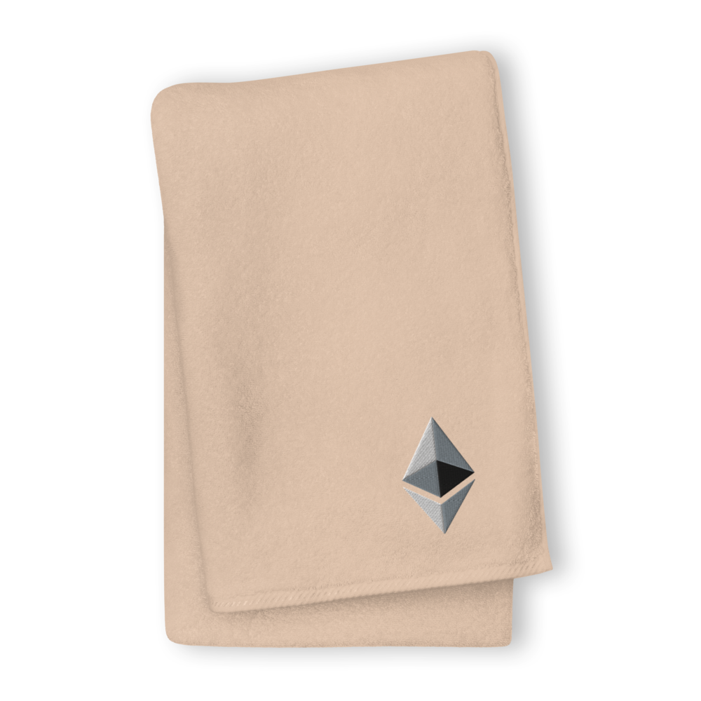 Ethereum Premium Embroidered Towel  zeroconfs Sand GIANT Towel 