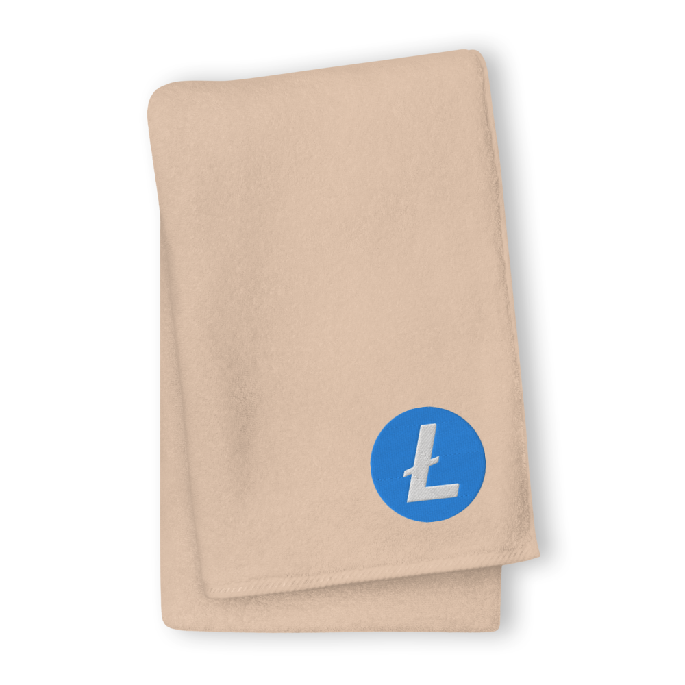 Litecoin Premium Embroidered Towel  zeroconfs Sand GIANT Towel 
